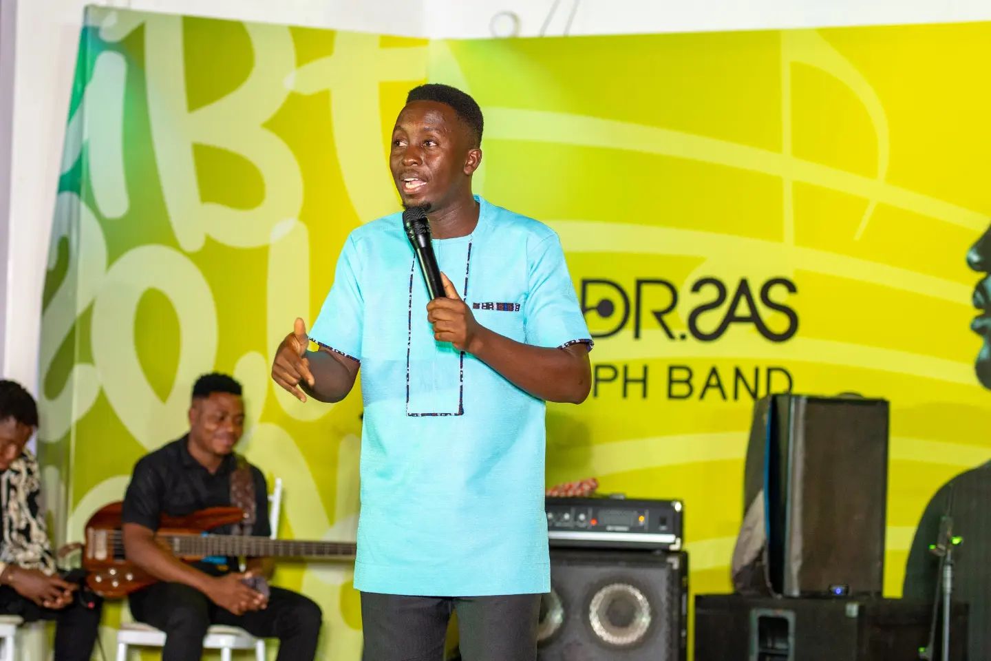 Comedian Khemikal Performing on stage